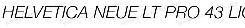 HELVETICA NEUE LT PRO 43 LIGHT EXTE字体转换